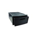 Ver imagem 4 de Kit 3 Gaveteiro Modular Empalhável Organizador Multiuso Rattan Plástico Resistente 1 Unidade Cor:Pre