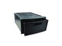 Ver imagem 4 de Kit 3 Gaveteiro Modular Empalhável Organizador Multiuso Rattan Plástico Resistente 1 Unidade Cor:Pre
