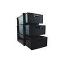 Ver imagem 1 de Kit 3 Gaveteiro Modular Empalhável Organizador Multiuso Rattan Plástico Resistente 1 Unidade Cor:Pre