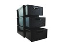 Ver imagem 1 de Kit 3 Gaveteiro Modular Empalhável Organizador Multiuso Rattan Plástico Resistente 1 Unidade Cor:Pre
