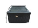 Ver imagem 2 de Kit 3 Gaveteiro Modular Empalhável Organizador Multiuso Rattan Plástico Resistente 1 Unidade Cor:Pre