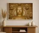 Ver imagem 1 de Quadro Canvas Buda Dourado - Horizontal-mold.branca:90x60cm