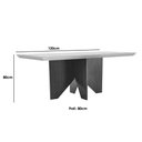 Ver imagem 5 de Conjunto Sala de Jantar Nevada C/ Tampo Madeirado C/ Vidro Canto Curvo 120x80cm e 4 Cadeiras Tilia