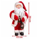 Ver imagem 2 de Boneco Papai Noel Tradicional Decoração Lampião 30cm Vermelho