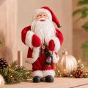 Ver imagem 1 de Boneco Papai Noel Tradicional Decoração Lampião 30cm Vermelho