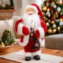 Ver imagem 4 de Boneco Papai Noel Tradicional Decoração Lampião 30cm Vermelho