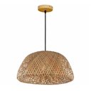 Ver imagem 1 de Luminária Pendente Bambu Fibra Natural 45cm 1xE27 Lili Casa