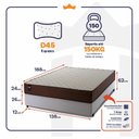 Ver imagem 2 de Conjunto Cama Box Espuma Atlanta Marrom Casal 138x188x62