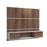 Painel Home Suspenso para Tv até 60 Polegadas Sala de Estar 2 Portas 1 Nicho 160 Cm Marrom Branco - 3