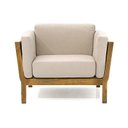 Ver imagem 2 de Poltrona de Madeira com Estofado Removível Minas - Iaza Móveis