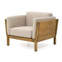 Ver imagem 1 de Poltrona de Madeira com Estofado Removível Minas - Iaza Móveis