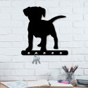 Ver imagem 1 de Porta Chaves de Parede 6mm Cachorro em Pé Decorativo em Mdf:preto