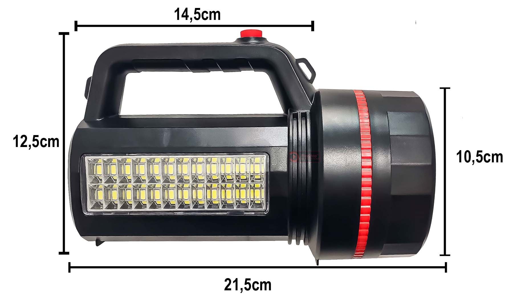 Lanterna Holofote Super Potente Led 100w Alcança 2km P/ Sítio	E Luminaria de Emergencia 24 LEDS SMD - 7