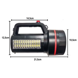 Lanterna Holofote Super Potente Led 100w Alcança 2km P/ Sítio	E Luminaria de Emergencia 24 LEDS SMD - 7