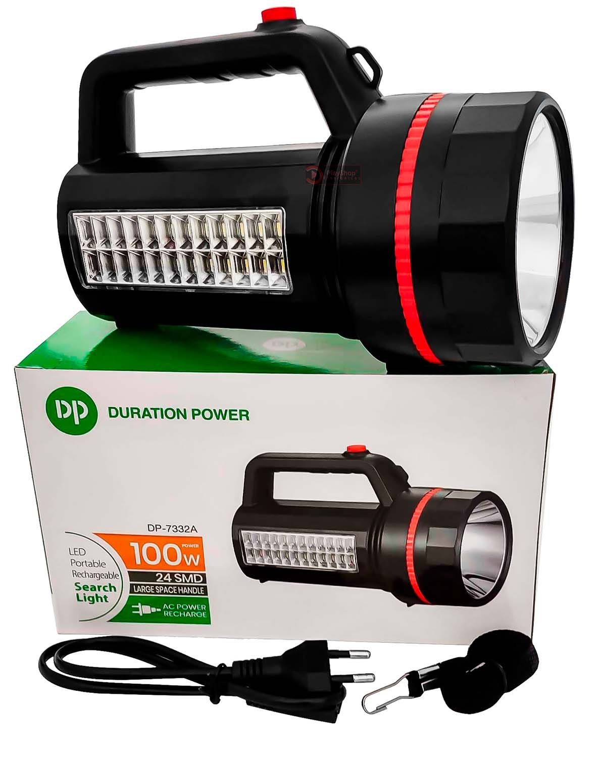 Lanterna Holofote Super Potente Led 100w Alcança 2km P/ Sítio	E Luminaria de Emergencia 24 LEDS SMD