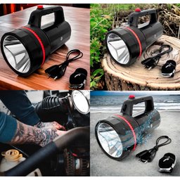 Lanterna Holofote Super Potente Led 100w Alcança 2km P/ Sítio	E Luminaria de Emergencia 24 LEDS SMD - 2