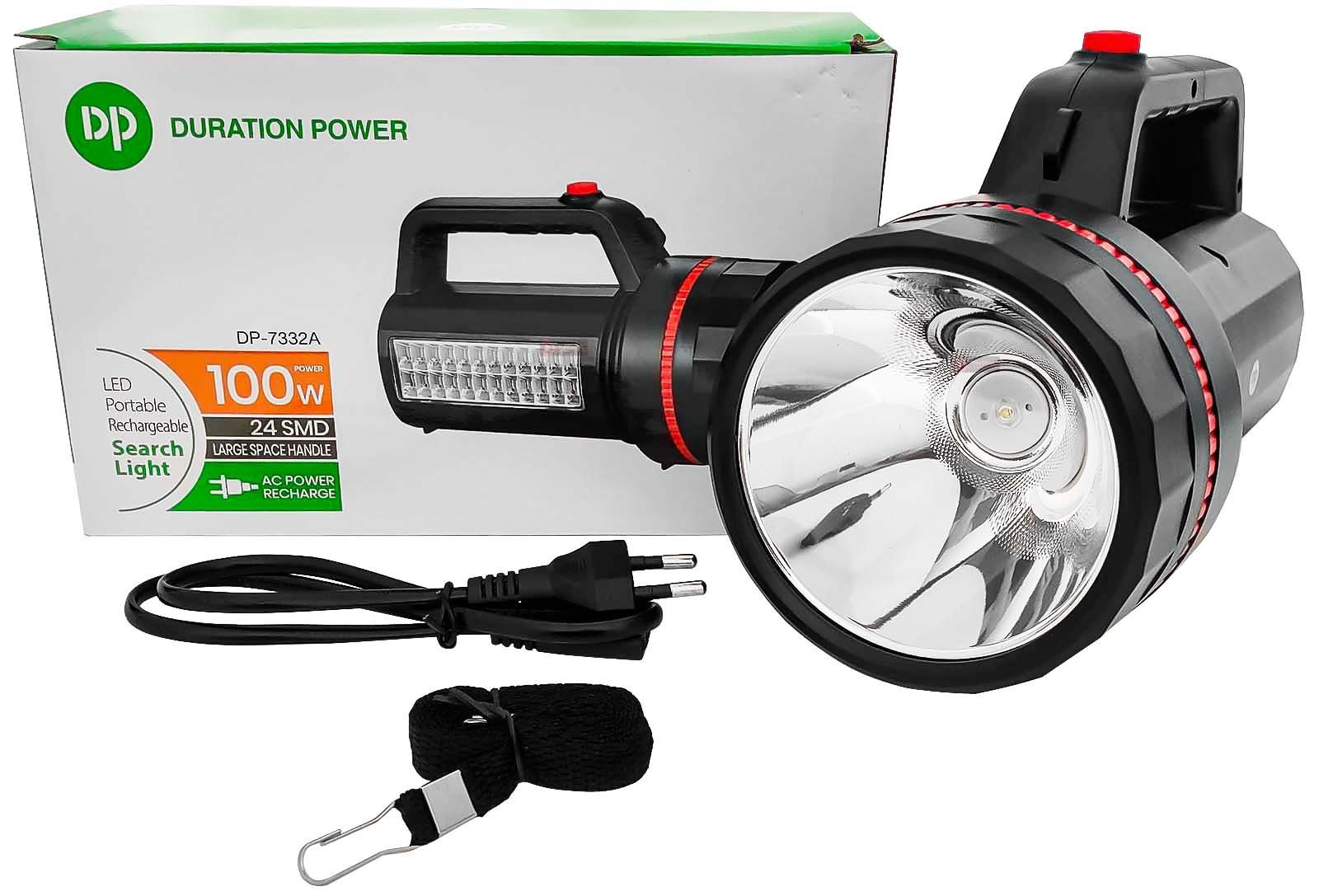 Lanterna Holofote Super Potente Led 100w Alcança 2km P/ Sítio	E Luminaria de Emergencia 24 LEDS SMD - 9