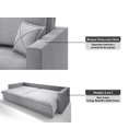 Ver imagem 5 de Sofá Tango 2,00m sem Caixa, Retrátil e Reclinável Linho Soft Prata - Netsofas