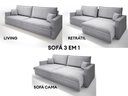 Ver imagem 7 de Sofá Tango 2,00m sem Caixa, Retrátil e Reclinável Linho Soft Prata - Netsofas