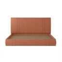 Ver imagem 2 de Cama Moderna Aspen King Box com Cabeceira Estofada Base Flutuante Pu Telha G99 - Gran Belo