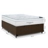 Cama Box Baú Suede Marrom + Colchão Freedom Ortobom Casal - 2