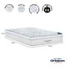 Cama Box Baú Suede Marrom + Colchão Freedom Ortobom Casal - 3
