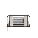 Ver imagem 5 de Cama Casal Tubular 145cm x 102cm Sevilha Marrom/Preto/Nature/Off White