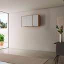 Ver imagem 1 de Armário Aéreo Maior Luisa 120cm 3 Portas MDF Bater Off White Moderna