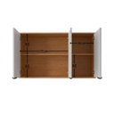 Ver imagem 4 de Armário Aéreo Maior Luisa 120cm 3 Portas MDF Bater Off White Moderna