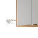 Ver imagem 2 de Armário Aéreo Maior Luisa 120cm 3 Portas MDF Bater Off White Moderna