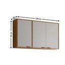 Ver imagem 5 de Armário Aéreo Maior Luisa 120cm 3 Portas MDF Bater Off White Moderna