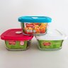 Kit 3 Potes Marinex Facilita Vap 1 Litro Tigelas Quadradas com Tampas de Cores Sortidas - 4