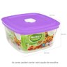 Kit 3 Potes Marinex Facilita Vap 1 Litro Tigelas Quadradas com Tampas de Cores Sortidas - 3