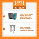 Ver imagem 4 de Forno Turbo Convec. Inox e Turquesa FCSB4E 220V + Bancada MES-004 - Venâncio