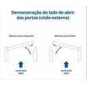 Ver imagem 2 de Porta de Alumínio Social Branca Maxx Direita - 210x80