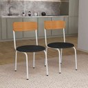 Ver imagem 1 de Kit 2 Cadeiras de Jantar Ergonômicas 188 em Aço Carbono Branco
