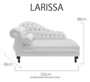 Ver imagem 4 de Recamier Divã Larissa 150cm Direito Suede:branco/liso