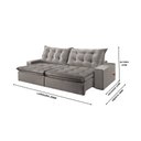 Ver imagem 2 de Sofá Retrátil e Reclinável 2,50cm com Pillow e Molas Ensacadas Montebello - Movenzo Estofados