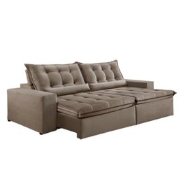 Sofá Retrátil e Reclinável 2,50cm com Pillow e Molas Ensacadas Montebello - Movenzo Estofados - 2