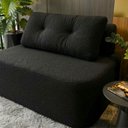 Ver imagem 3 de Poltrona Modular Cielo 80cm Recepção Loja Sala de Estar Bouclê Preto - Montanari'S Decor