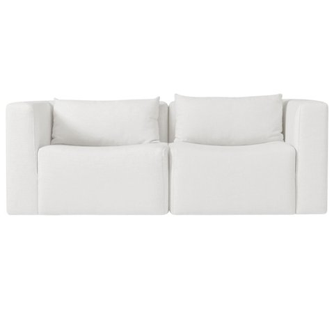 Sofá 2 Lugares Billy 150cm Orgânico Luxo Recepção Bouclé