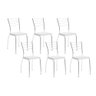 Kit 6 Cadeiras 1700 6 Un Cromado Courano Branco - 1