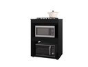 Ver imagem 1 de Balcão Adriana para Cooktop 4 ou 5 Bocas Preto - Ajl Móveis