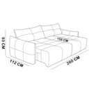 Ver imagem 6 de Sofá 4 Lugares Retrátil Reclinável 260cm Moris L06 Couro Bege Areia - Lyam Decor