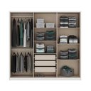 Ver imagem 2 de Guarda Roupa 6 Portas e 3 Gavetas Belmont 1154 Noce/off White - Carraro