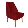 Kit 2 Cadeiras Paris Suede Vinho - Dominic Decor - 2