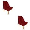 Kit 2 Cadeiras Paris Suede Vinho - Dominic Decor - 1