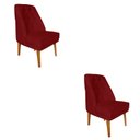 Ver imagem 1 de Kit 2 Cadeiras Paris Suede Vinho - Dominic Decor