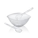 Ver imagem 2 de Saladeira Grande 4,5 L + Colher + Garfo de Salada Acrílico Conjunto para Salada Kit 3 Peças - Panami