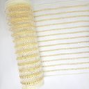 Ver imagem 2 de Kit Tela Natal Fita 25cm X 5 Metros Creme Fio Dourado 2 Pc